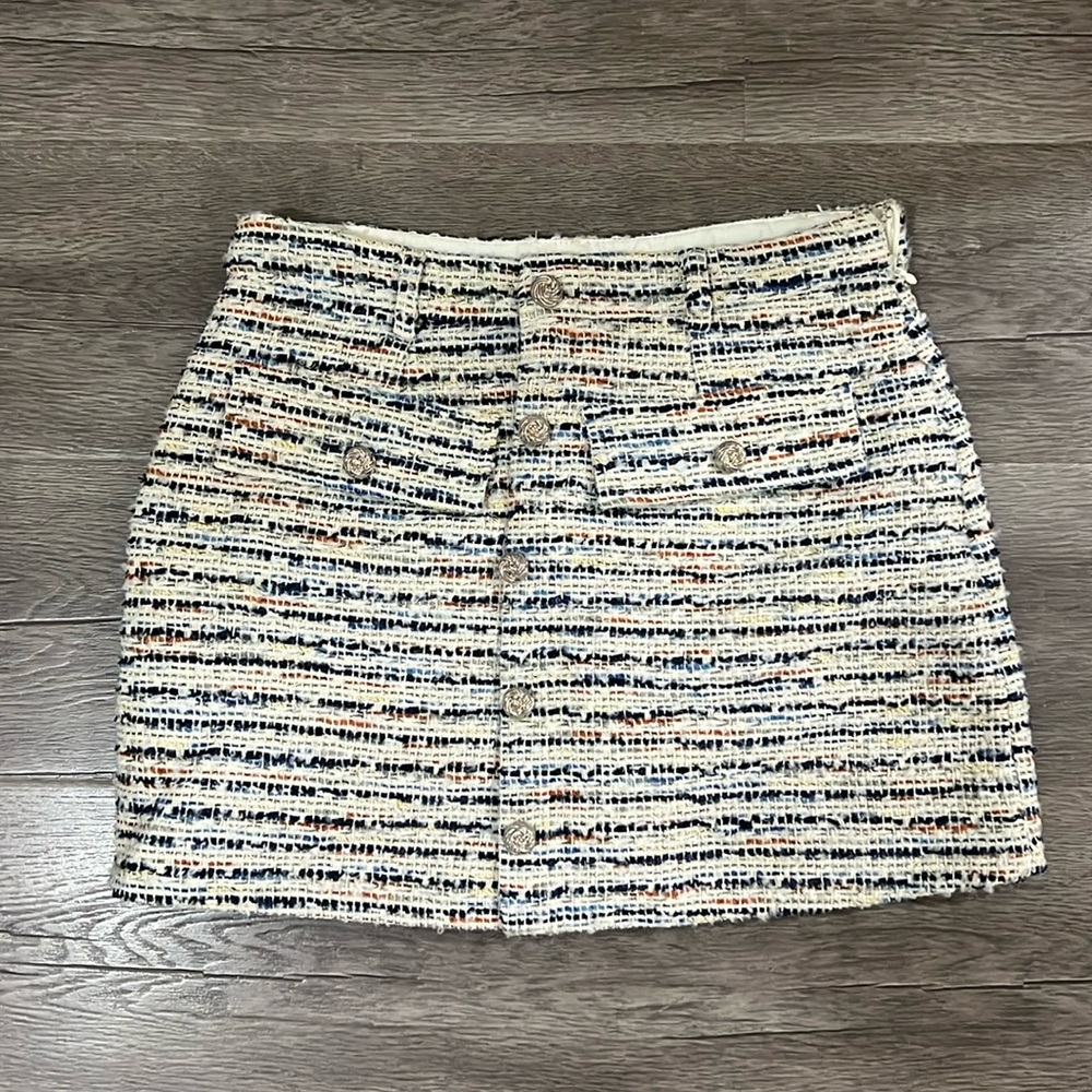 AQUA Tweed Mini Skirt